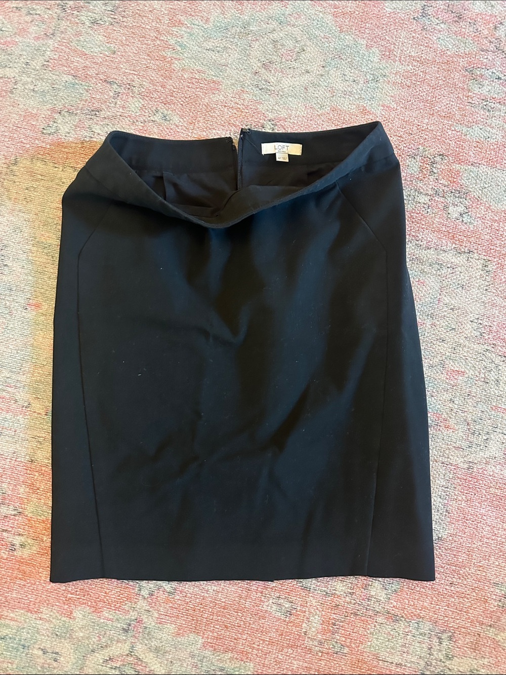 LOFT Petite Black High-Waist Pencil Skirt
